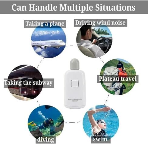 Eustachian Tube Unclogger Ear Pressure Relief Device - Safe Natural Ear Pressure Balancer for Air Travel Diving Colds Swimming - Unblocks Ears Relieves Tinnitus and Earache - Eustachian Tube Exerciser in Saudi Arabia