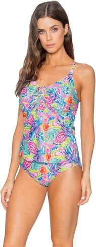 Sunsets Women's Marina Tankini Top Swimuit with Front Tie Detail in Kuwait
