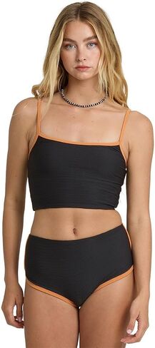 بيكيني علوي للسيدات من Billabong Tanlines Surf Tank بيكيني، أسود، M in Kuwait