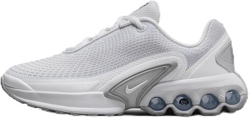 حذاء Nike Air Max Dn للأطفال الكبار (FB8987-100، أبيض/أبيض/فضي معدني/أبيض) مقاس 7 in Kuwait