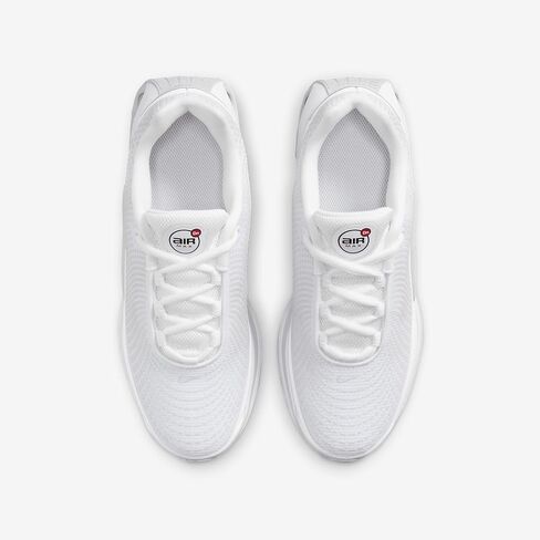 حذاء Nike Air Max Dn للأطفال الكبار (FB8987-100، أبيض/أبيض/فضي معدني/أبيض) مقاس 7 in Kuwait