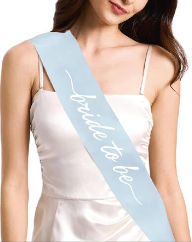 2PCS Blue Bride To Be Sash and Bridal Veils Bachelorette Veil and Sash for Bridal Shower Wedding Engagement Party Accessories in Saudi Arabia