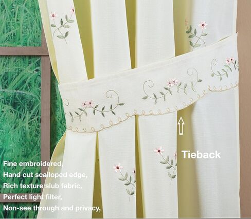 Today's Curtain, Forget-Me-Not Valance 14", White/Blue, 60" W x 14" L in Saudi Arabia