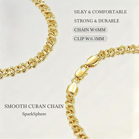 Gold Chain for Men 14K Gold Necklaces for Women Gold Cuban Link Chain for Men Necklaces Luxury Refined Finish with Tactile Texture Chunky Cuban Link Chains for Mens 16/18/20/22/24 in in Kuwait