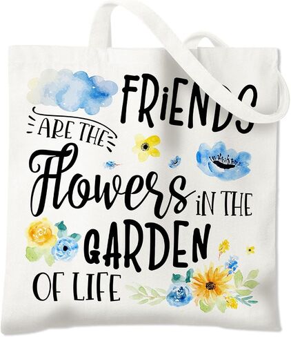 BIDODABADIl Friendship Gifts Tote Bag - Friends Gift Canvas Shopping Bags, Friendship Gift for Women Friends, 14.9x14.5 Inch in Kuwait