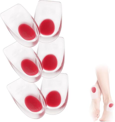 Heel Cups for Heel Pain Relief, 3 Pairs Shock Absorbing Silicone Gel Heel Pads for Plantar Fasciitis, Non-Slip Heel Cushions Insert for Women, Support for Boots Sneakers Dress Shoes in Saudi Arabia