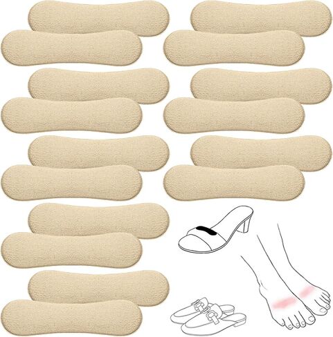8 Pairs Heel Cushion Pads Keep Upper Curves Foot Strap Cushions Self-Adhesive Cushion Inserts Prevent Heel Protectors to Prevent Pain Slip Blister(Light Skin,Suede) in Kuwait
