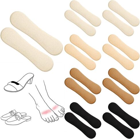 8 Pairs Heel Cushion Pads Keep Upper Curves Foot Strap Cushions Self-Adhesive Cushion Inserts Prevent Heel Protectors to Prevent Pain Slip Blister(Light Skin,Suede) in Kuwait