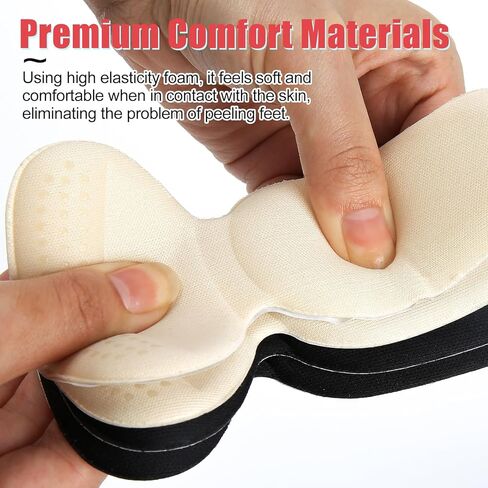 PHIXBEAR Heel Pads for Too Big & Loose Shoes, Heel Pain Relief, Stop Heel Slip and Blister, Large Heel Grips Cushion Inserts to Make Men & Women Shoes Smaller Tighter (1 Pairs Apricot) in Kuwait