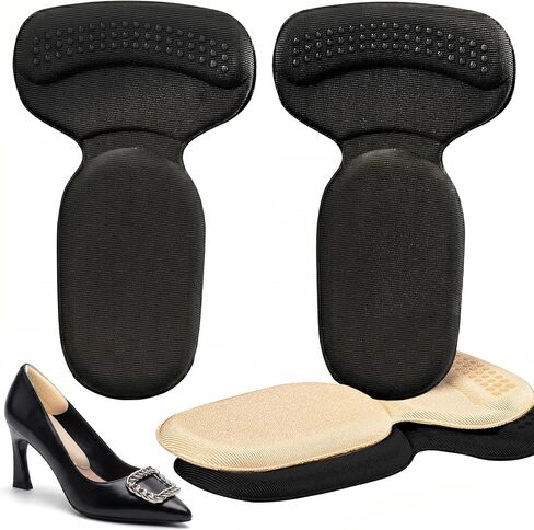 PHIXBEAR Heel Pads for Too Big & Loose Shoes, Heel Pain Relief, Stop Heel Slip and Blister, Large Heel Grips Cushion Inserts to Make Men & Women Shoes Smaller Tighter (1 Pairs Apricot) in Kuwait