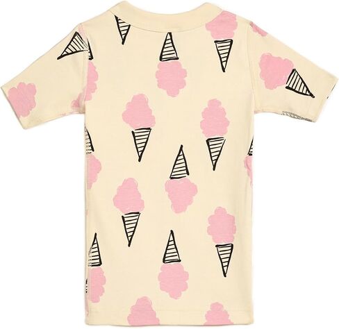 Hanna Andersson, Girls, HannaJams™ Print Short John Pajamas Set (Toddler/Little Kid/Big Kid), Pink Cotton Candy, 5 Years (Little Kid) in Saudi Arabia