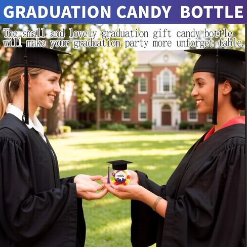 24 Sets Graduation Cap Candy Jars Class of 2026 Graduation Party Decorations Purple Candy Boxes Containers with Sticker for 2026 Grad Ceremony Party Supplies DIY in Kuwait