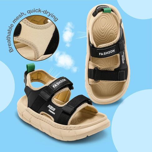 Kids Sandals Boys Girls Sport Sandals Waterproof Adjustable Hiking Sandals Toddler Open Toe Outdoor Walking Sandals Summer Non Slip Athletic Slide Sandals With Back Straps Water Shoes for Beach Pool in Kuwait