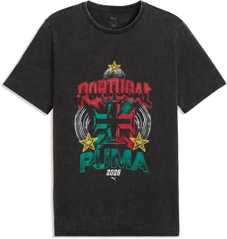 PUMA Mens Fanpack 90S Graphic Crew Neck Short Sleeve Casual Tops Casual - Black in Kuwait