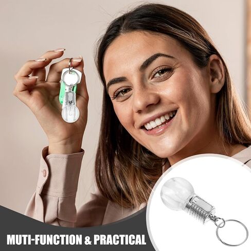 KESYOO Mini Flashlight Keychain: 10Pcs Colorful LED Bulb Light - Clear Acrylic Changing Color Pocket Lamp for Camping - Torch Keyrings in Kuwait