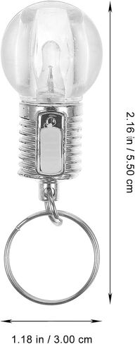 KESYOO Mini Flashlight Keychain: 10Pcs Colorful LED Bulb Light - Clear Acrylic Changing Color Pocket Lamp for Camping - Torch Keyrings in Kuwait