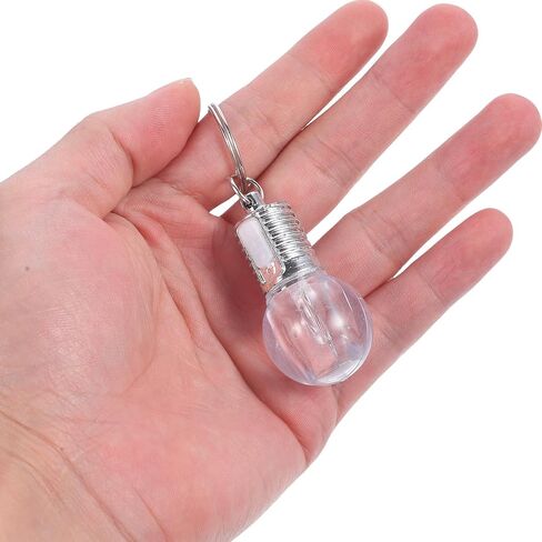 KESYOO Mini Flashlight Keychain: 10Pcs Colorful LED Bulb Light - Clear Acrylic Changing Color Pocket Lamp for Camping - Torch Keyrings in Kuwait
