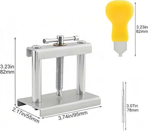 18 Modes Watch Press Tool Set, Professional Watch Back Case Closer Repair Kit with 18 Dies, Watch Crystal Press Removal Tool, Watchmaker Battery Replacement Tool for Round/Square Dials in Saudi Arabia