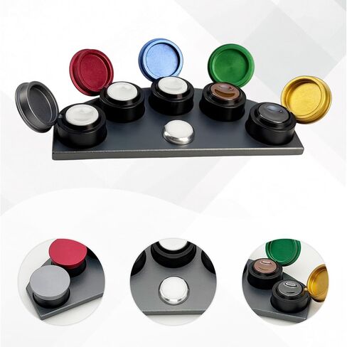 Flylin Watch Oiler Plate, 5 Color Metal Ceramic Oil Cup with Dustproof Lids, Watch Oil Dish Set for Watchmaker Repair and Lubrication Tool Kit, Works with Watch Repair Tools and Watch Maintenance in Kuwait