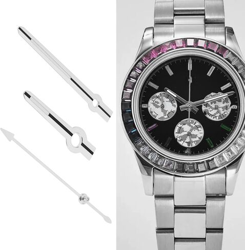 1 Set Luminous Watch Hands Replacement Compatible with VK63 Silver in Kuwait