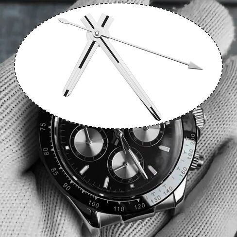 1 Set Luminous Watch Hands Replacement Compatible with VK63 Silver in Kuwait