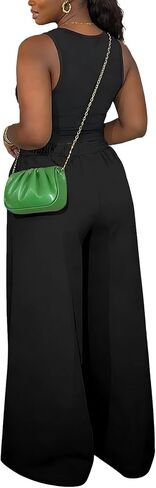 TOPSRANI Plus Size Womens Summer Wide Leg Pants Casual Boho Lounge Loose Pleated Work Fall Palazzo Trousers with Pockets in Saudi Arabia