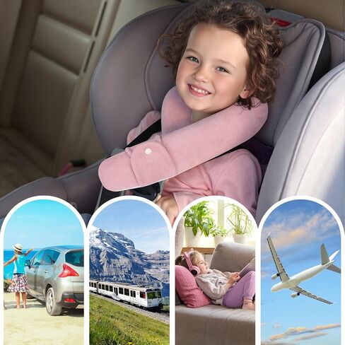 Kids Travel Neck Pillow, Toddler Travel Pillow for Car & Airplane with Head & Chin Support, Comfortable Neck Support for Road Trip Travel, Great Gift for Toddlers/Kids in Saudi Arabia