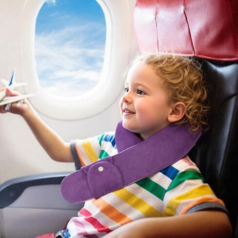 Kids Travel Neck Pillow, Toddler Travel Pillow for Car & Airplane with Head & Chin Support, Comfortable Neck Support for Road Trip Travel, Great Gift for Toddlers/Kids in Saudi Arabia