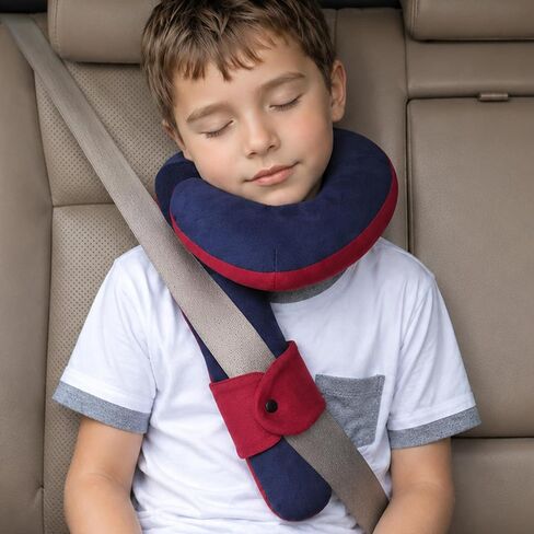 Kids Travel Neck Pillow, Toddler Travel Pillow for Car & Airplane with Head & Chin Support, Comfortable Neck Support for Road Trip Travel, Great Gift for Toddlers/Kids in Saudi Arabia