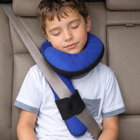 Kids Travel Neck Pillow, Toddler Travel Pillow for Car & Airplane with Head & Chin Support, Comfortable Neck Support for Road Trip Travel, Great Gift for Toddlers/Kids in Saudi Arabia
