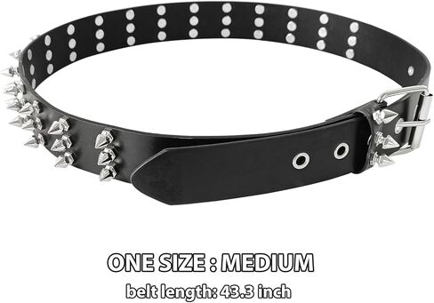 Spike Belts Punk Belts Plastic Studded Belt Rivet Belt Y2K Costume Halloween Dress up Accessory in Kuwait