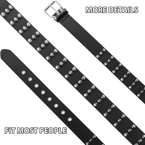Spike Belts Punk Belts Plastic Studded Belt Rivet Belt Y2K Costume Halloween Dress up Accessory in Kuwait