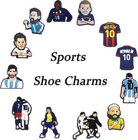 30 Pcs Sports Shoe Charms Football Pins Charms Soccer Shoe Charm Decoration for Clog in Saudi Arabia