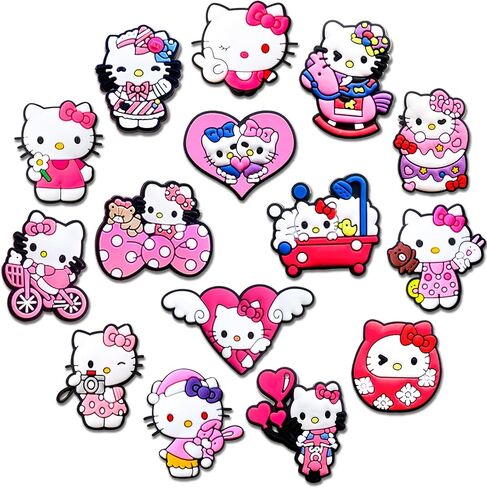 15Pcs Cartoon Croc Charms for Shoe, Cartoon Shoe Charms for Clogs Sandals Decoration in Saudi Arabia