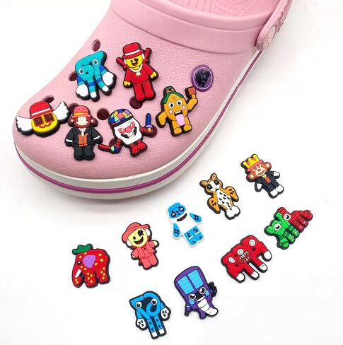 Italian Brainrot Shoe Charms – 15Packs Steal a Brainrot 67 Strawberry Elephant Brain Rot Flip Flop Charms with Tralalero Tralala, Funny Cartoon Decor for Clogs & Sandals in Saudi Arabia