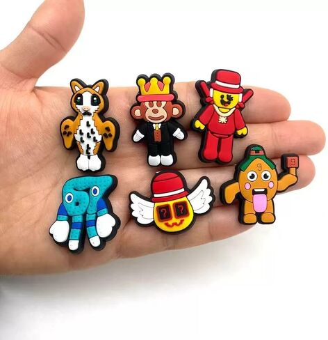 Italian Brainrot Shoe Charms – 15Packs Steal a Brainrot 67 Strawberry Elephant Brain Rot Flip Flop Charms with Tralalero Tralala, Funny Cartoon Decor for Clogs & Sandals in Saudi Arabia