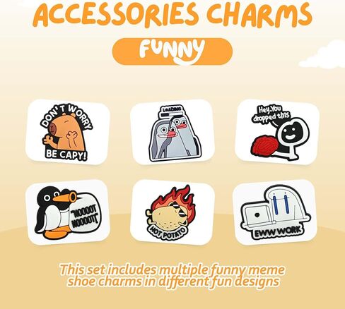 Funny Shoe Charms for Adults, 11 PCS Cute Meme Cartoon Humor PVC Charms for Clog Shoes, Cool Sarcastic Accessories Gifts in Saudi Arabia