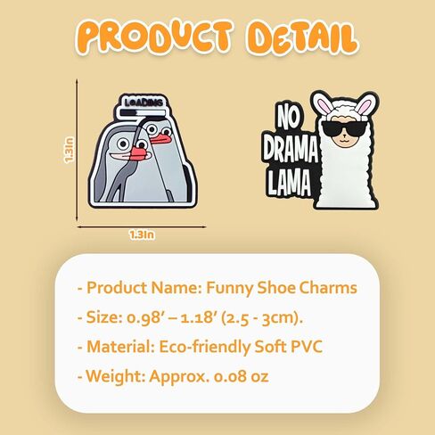 Funny Shoe Charms for Adults, 11 PCS Cute Meme Cartoon Humor PVC Charms for Clog Shoes, Cool Sarcastic Accessories Gifts in Saudi Arabia