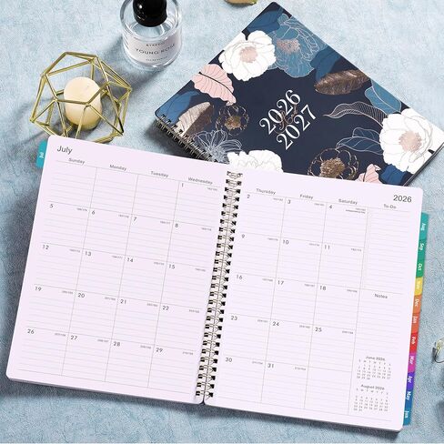 Planner 2024-2025, Aug 2024-Dec 2025 Weekly and Monthly Planner, 9 x 11 Calendar Planner for Organization, Planner 2025 with Notes, Class Schedule, Contacts, Monthly Tabs - Lake Green in Kuwait