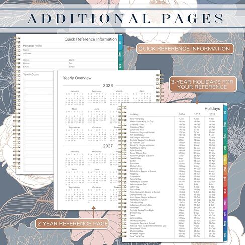 Planner 2024-2025, Aug 2024-Dec 2025 Weekly and Monthly Planner, 9 x 11 Calendar Planner for Organization, Planner 2025 with Notes, Class Schedule, Contacts, Monthly Tabs - Lake Green in Kuwait