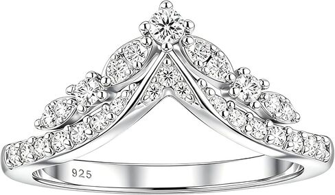 Cuvred Moissanite Wedding Bands For Women Vintage Style Stackable Rings 925 Sterling Silver Sz 5-10 in Saudi Arabia