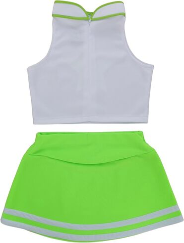 Little Girls' Kids Children Dress Cheerleader Costume Uniform Cheerleading Outfit Halloween Star in Saudi Arabia