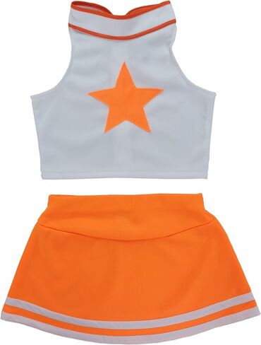 Little Girls' Kids Children Dress Cheerleader Costume Uniform Cheerleading Outfit Halloween Star in Saudi Arabia