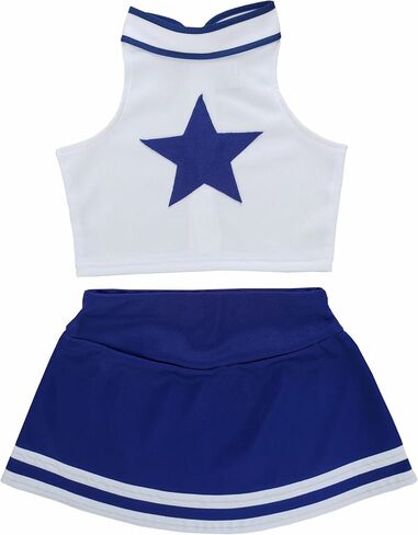 Little Girls' Kids Children Dress Cheerleader Costume Uniform Cheerleading Outfit Halloween Star in Saudi Arabia