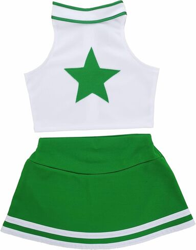 Little Girls' Kids Children Dress Cheerleader Costume Uniform Cheerleading Outfit Halloween Star in Saudi Arabia