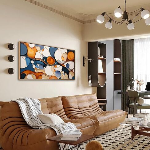 Abstract Canvas Wall Art - Colorful Framed Wall Decor for Living Room, Bedroom, Office - Large Modern artwork picture, Bedroom Aesthetic Room Wall Decorations, Oil Painting Wall Art in Saudi Arabia