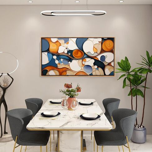 Abstract Canvas Wall Art - Colorful Framed Wall Decor for Living Room, Bedroom, Office - Large Modern artwork picture, Bedroom Aesthetic Room Wall Decorations, Oil Painting Wall Art in Saudi Arabia