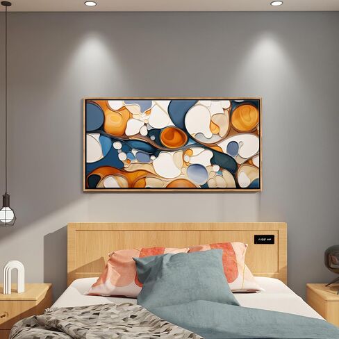 Abstract Canvas Wall Art - Colorful Framed Wall Decor for Living Room, Bedroom, Office - Large Modern artwork picture, Bedroom Aesthetic Room Wall Decorations, Oil Painting Wall Art in Saudi Arabia
