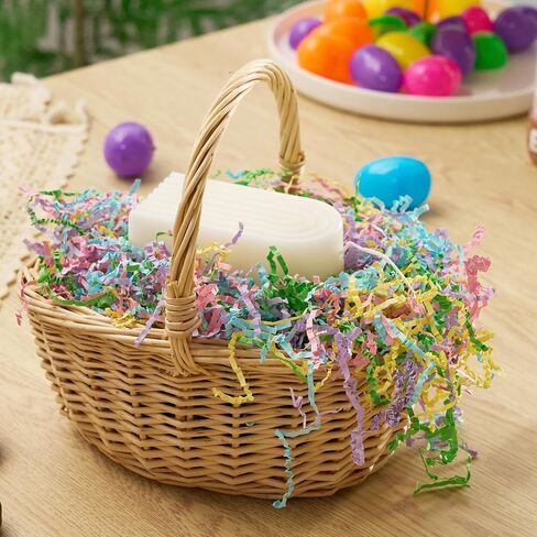 JOYIN 8 oz Easter Grass Shredded Paper, Recyclable Paper Grass, Shred Raffia Crinkle Cut for Basket Filler Stuffers, Easter Egg Hunt Crafts Decor, Party Favors, Box Bags Gift Wrapping Decoration in Saudi Arabia
