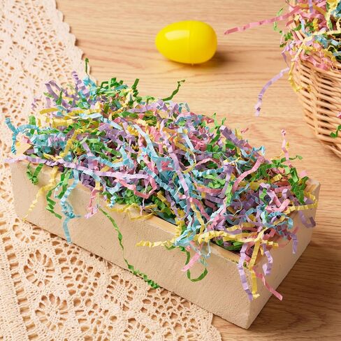 JOYIN 8 oz Easter Grass Shredded Paper, Recyclable Paper Grass, Shred Raffia Crinkle Cut for Basket Filler Stuffers, Easter Egg Hunt Crafts Decor, Party Favors, Box Bags Gift Wrapping Decoration in Saudi Arabia